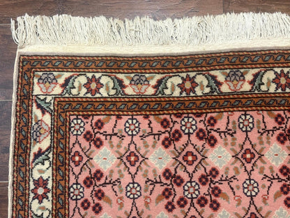 Turkish Sivas Rug 3x4, Pink, Handmade, Wool, Vintage