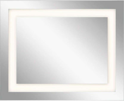 LED Backlit Mirror Chrome 30x24 Inch Vanity Mirror