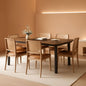Industrial Wood Dining Table 78.7 Inches Long Brown Finish