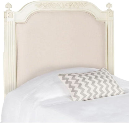 Tufted Linen Rustic Beige Headboard for Twin Beds
