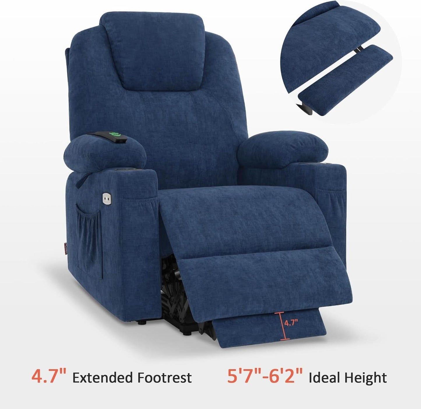 Large Power Lift Recliner Chair With Massage And Heat
