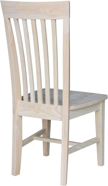 Set Of 2 Tall Mission Dining Chairs Unfinished Parawood