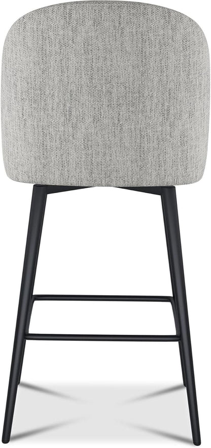 Counter Height Bar Stools 26 Inch 360 Swivel Grey Set of 3