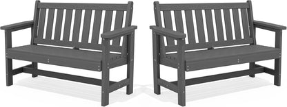 Weatherproof Two-Person Outdoor Bench With High Weight Capacity