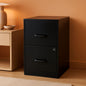 Metal 2 Drawer Letter File Cabinet Black Office Storage