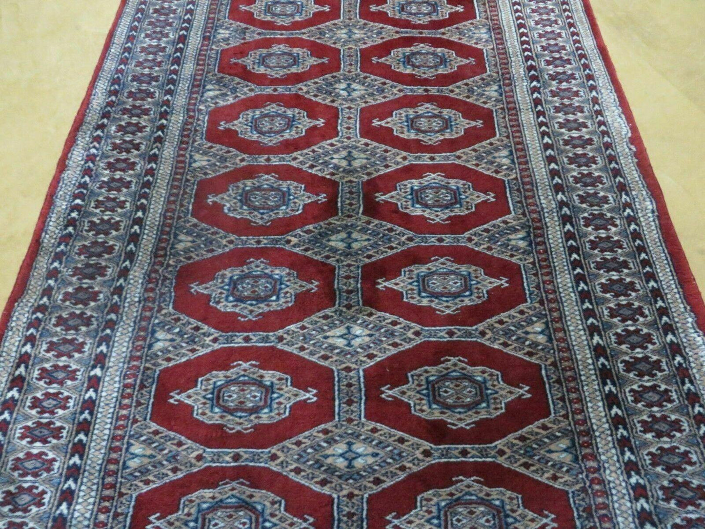 4' X 6' Vintage Handmade Pakistan Turkoman Bokhara Fine Woven Wool Rug Nice