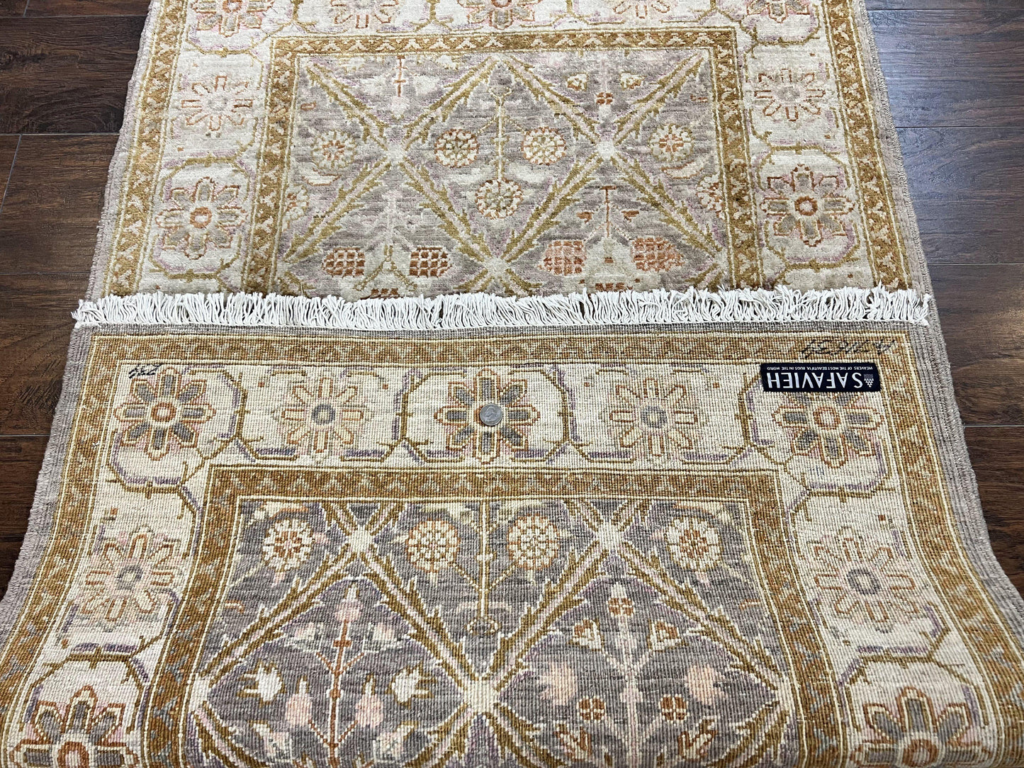 Pakistani Peshawar Rug 3x5, Safavieh Wool Handmade Hand Knotted Vintage Rug, Panel Design 3 x 5 Oriental Carpet