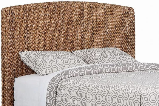 Hand Woven Banana Leaf Queen Size Headboard Amber