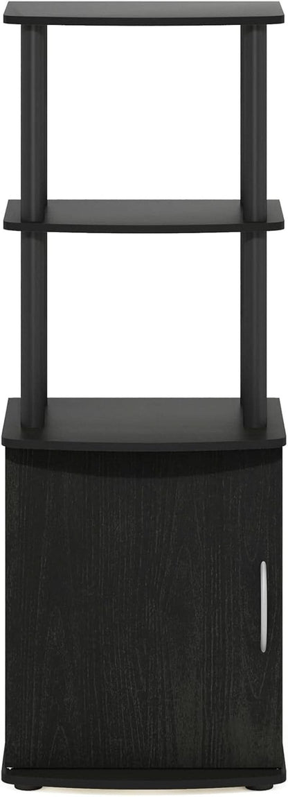 Turn N Tube Tall TV Side Table Storage 2 Tier Blackwood