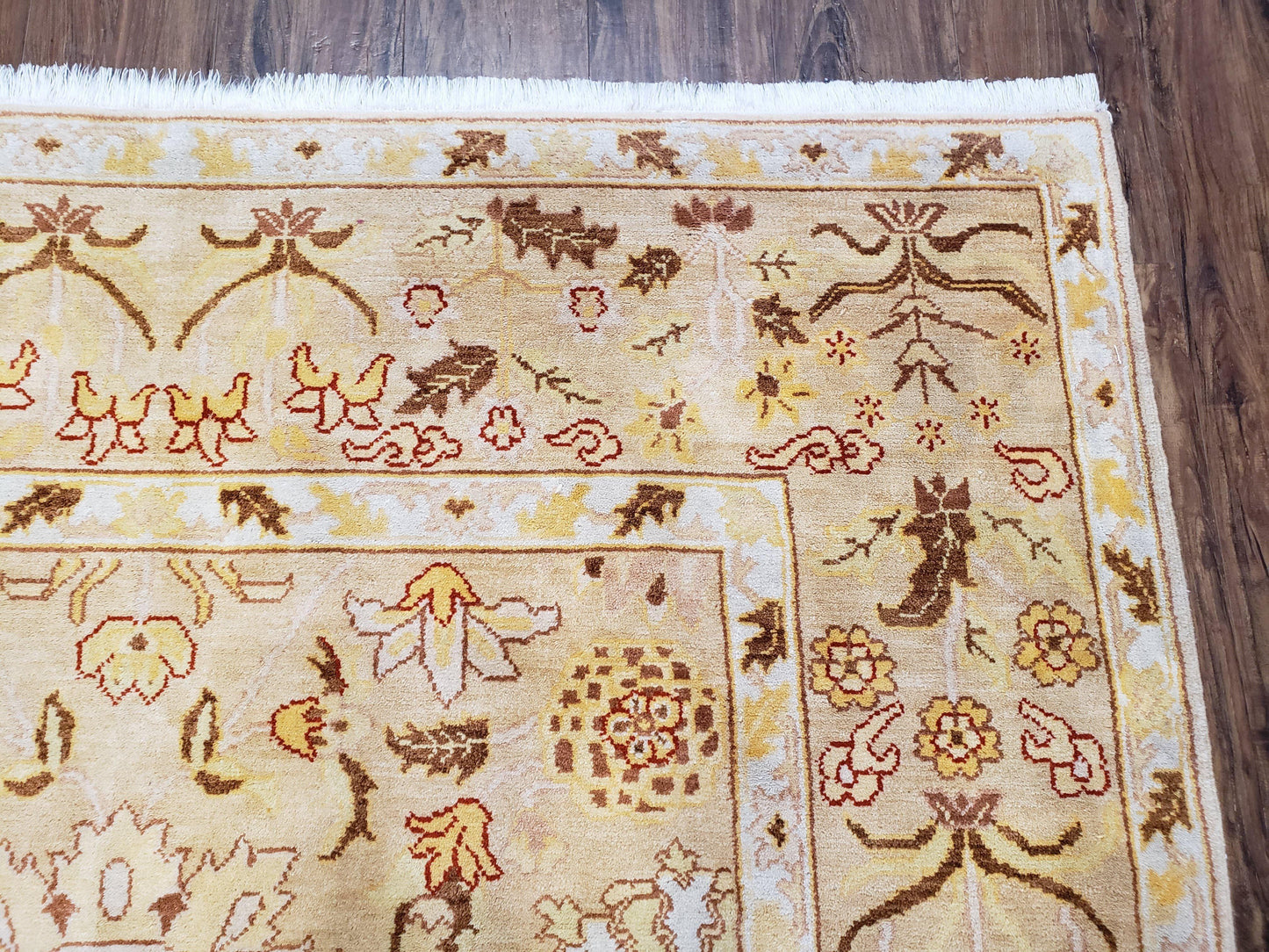 Vintage Turkish Oushak Area Rug 6x9, Wool Hand-Knotted