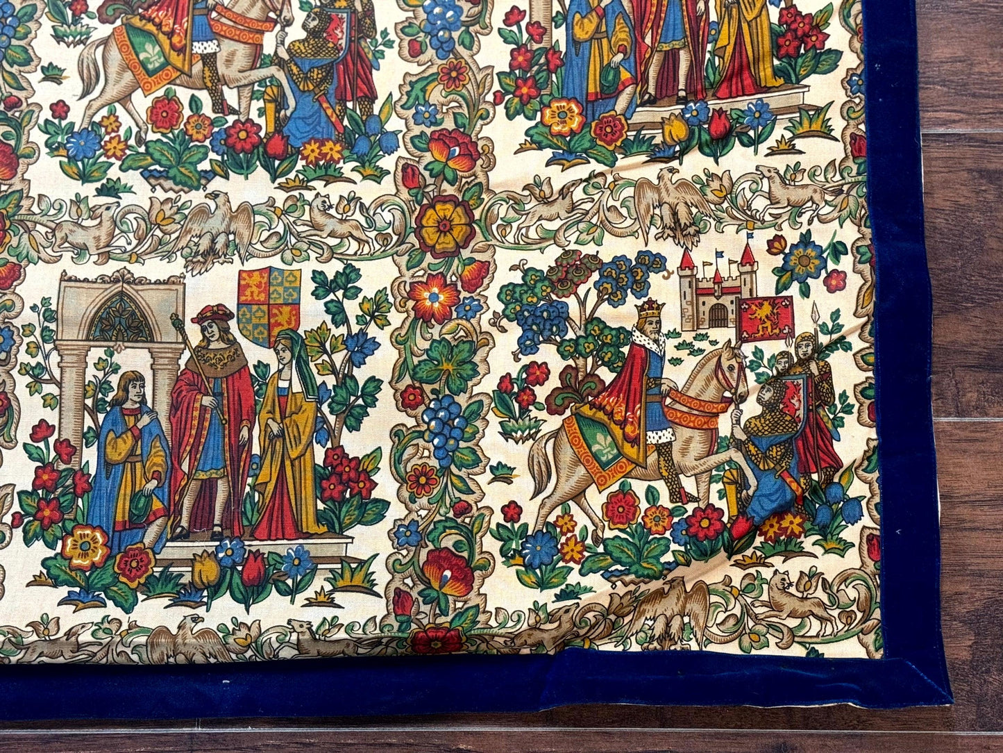 Vintage European Tapestry 4x4, Medievel Design