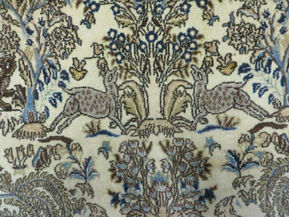 4' X 6 Handmade India Oriental Fine Pictorial Tree Of Life Wool Silk Rug Wow