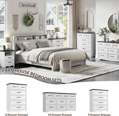 White Farmhouse Dresser FortyFourInchesTall Storage