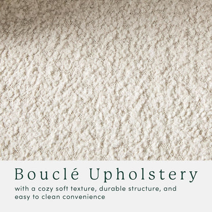 Contemporary Large Ivory Storage Ottoman With Legs