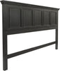 Rustic Black King Headboard - Durable Mahogany Wood