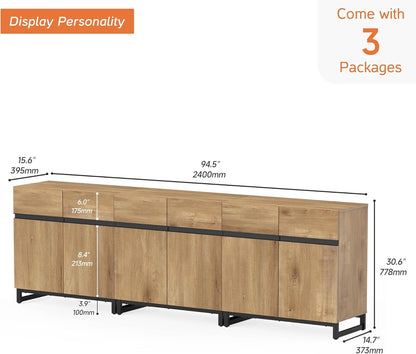 3 In 1 TV Stand For TVs Up To 110 Inch With Adjustable Shelves