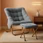 Extra Large Grey Ultrasoft Faux Fur Saucer Chair Foldable