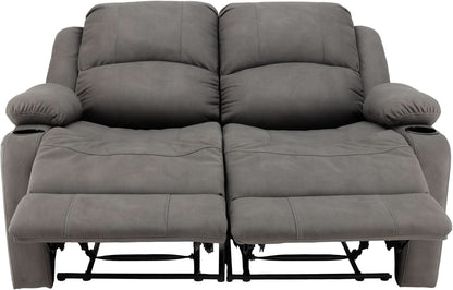 58 Inch Wall Hugger Double Recliner RV Theater Seats Slate