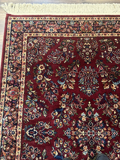 4x6 Karastan Rug Red Sarouk #785, Wool Pile Original 700 Series, Vintage Discontinued