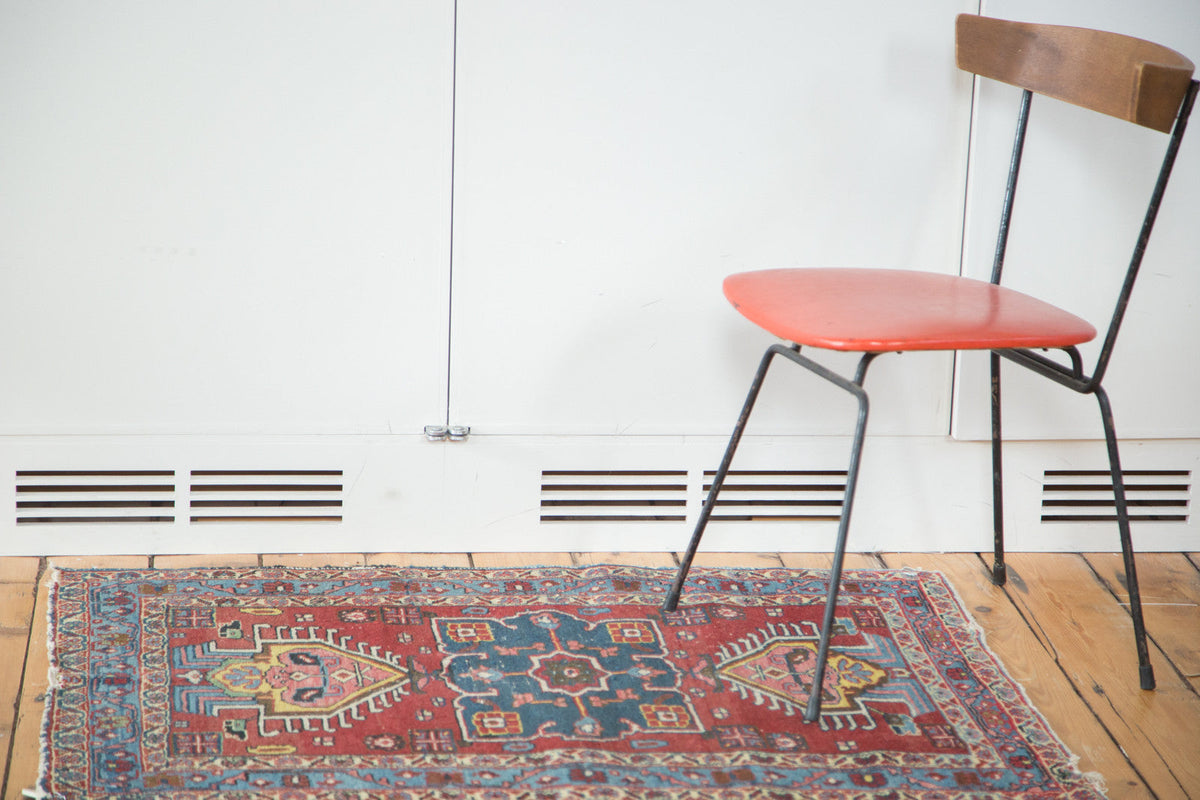 2.5x4 Distressed Heriz Rug