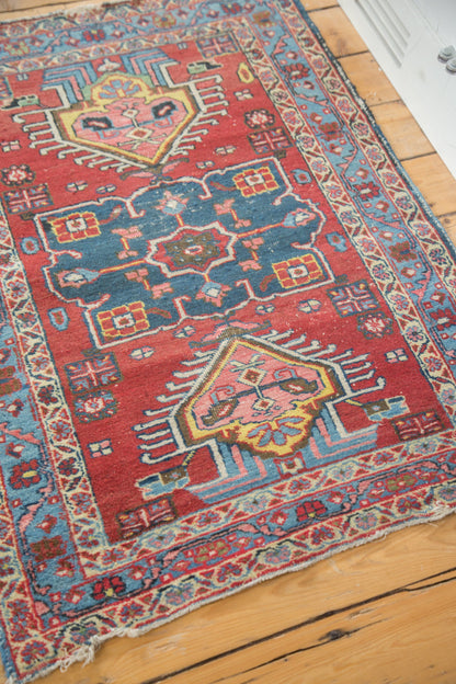 2.5x4 Distressed Heriz Rug