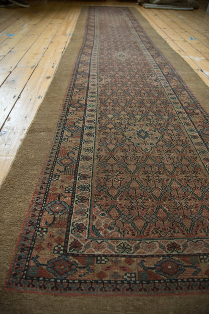3.5x13.5 Antique Camel Hair Serab Rug Runner