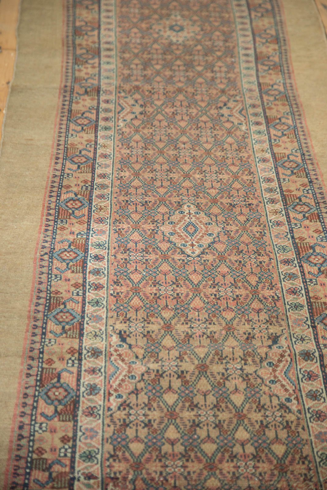 3.5x13.5 Antique Camel Hair Serab Rug Runner