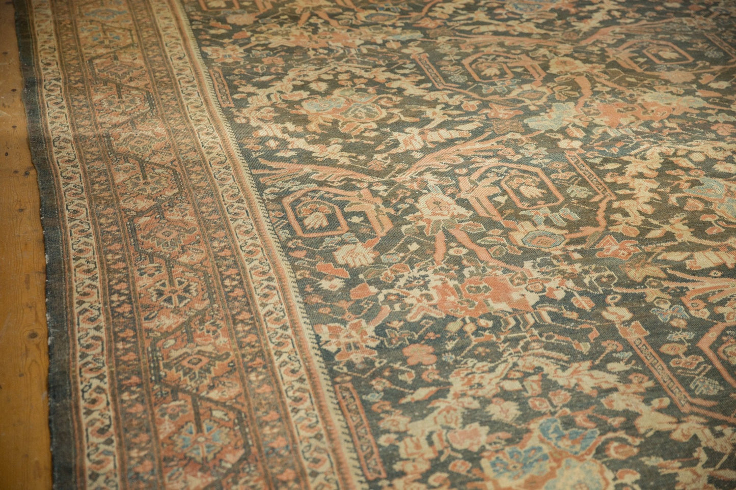RESERVED 11x15.5 Vintage Distressed Mahal Carpet