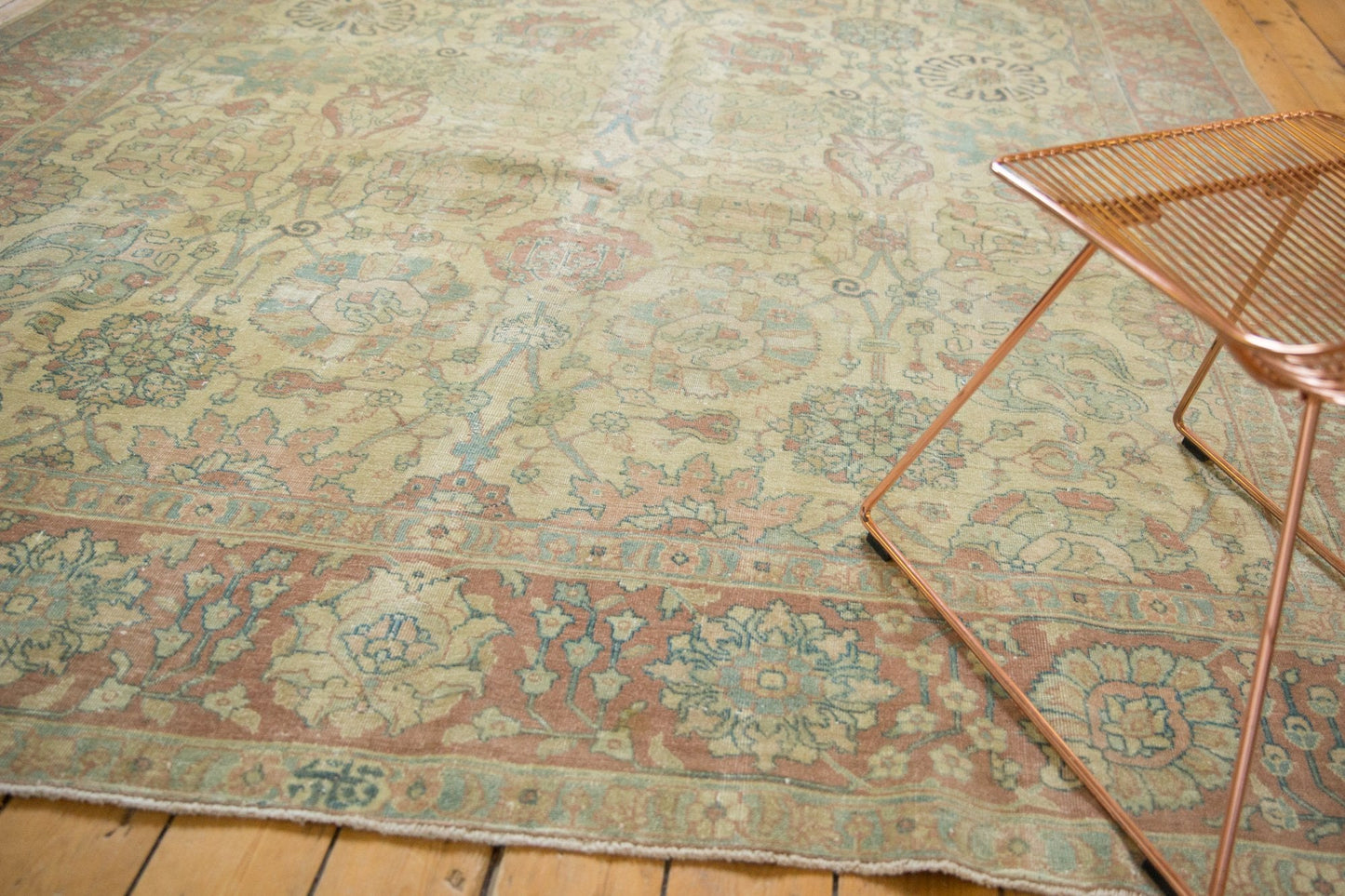 8.5x11.5 Vintage Distressed Tabriz Carpet