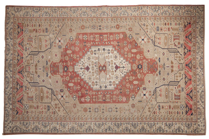 6x9.5 Vintage Distressed Oushak Carpet