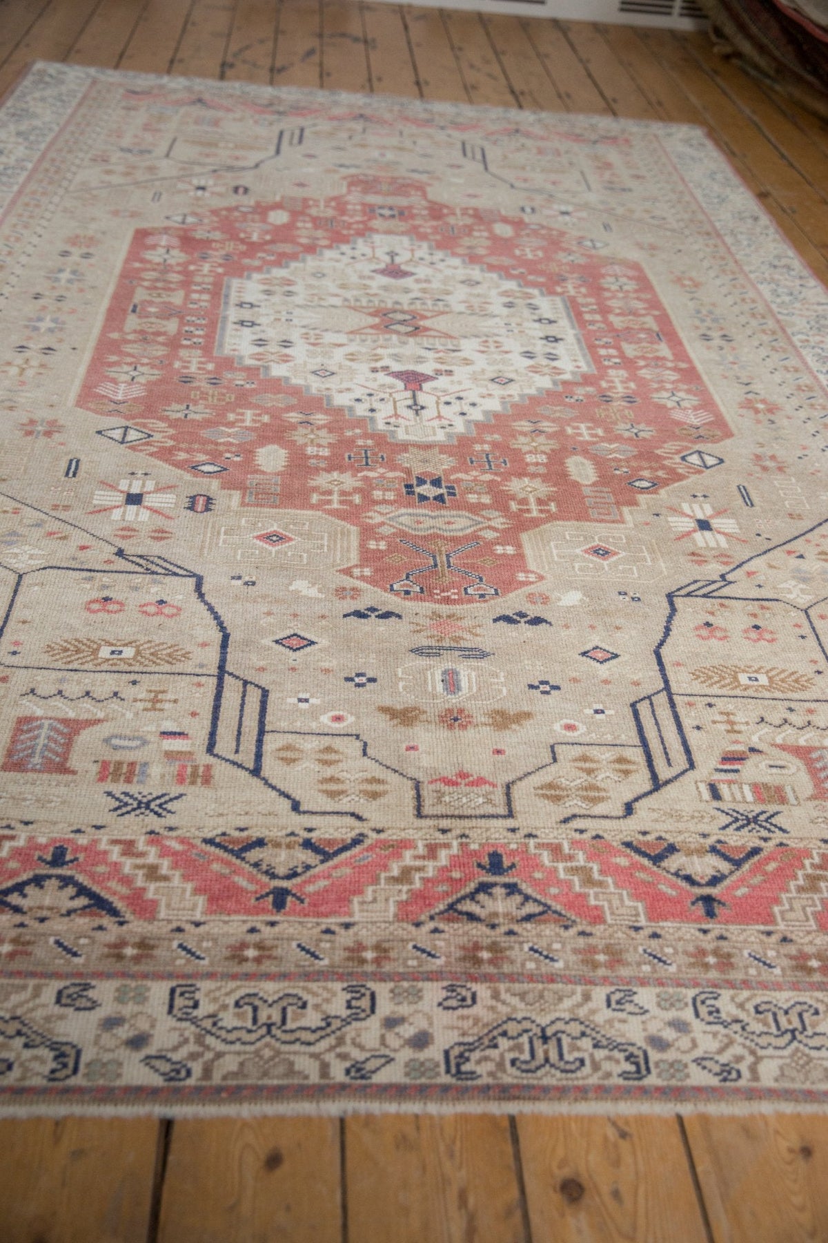 6x9.5 Vintage Distressed Oushak Carpet