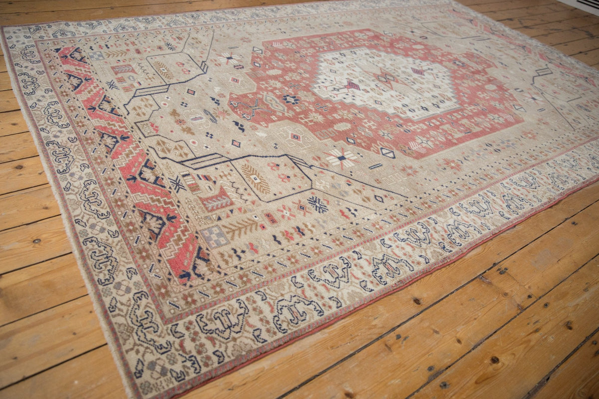 6x9.5 Vintage Distressed Oushak Carpet