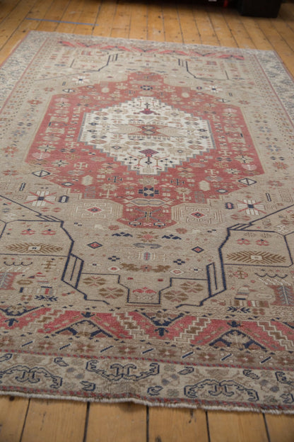 6x9.5 Vintage Distressed Oushak Carpet