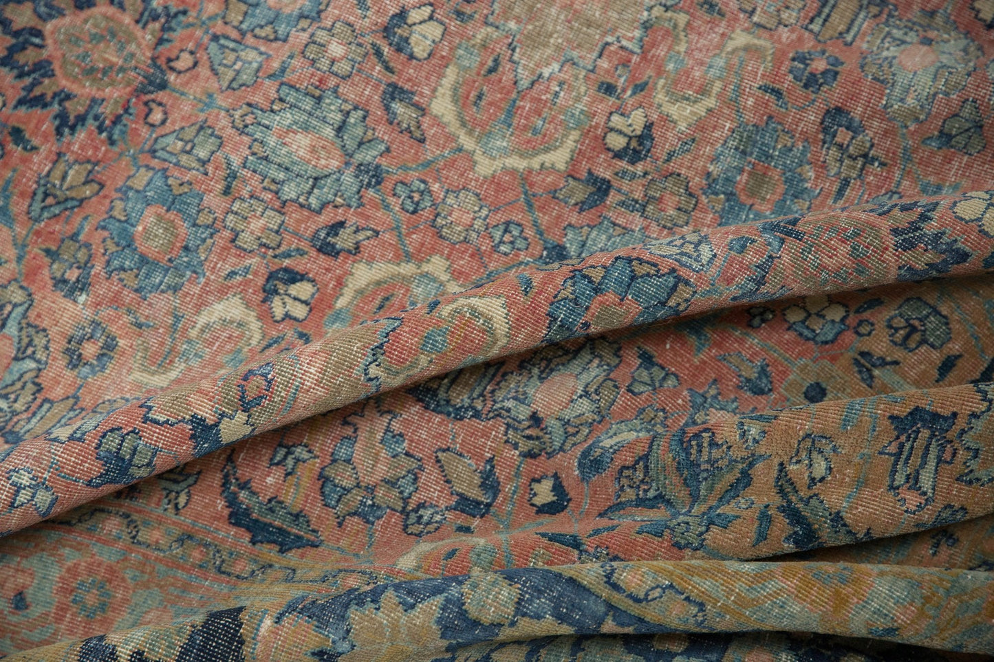 13x18 Vintage Distressed Tabriz  Carpet
