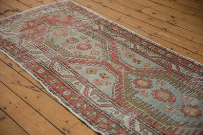 3.5x11 Vintage Distressed Heriz Rug Runner