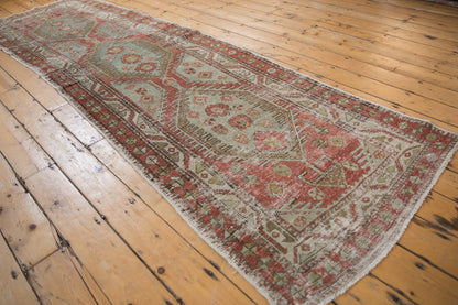3.5x11 Vintage Distressed Heriz Rug Runner