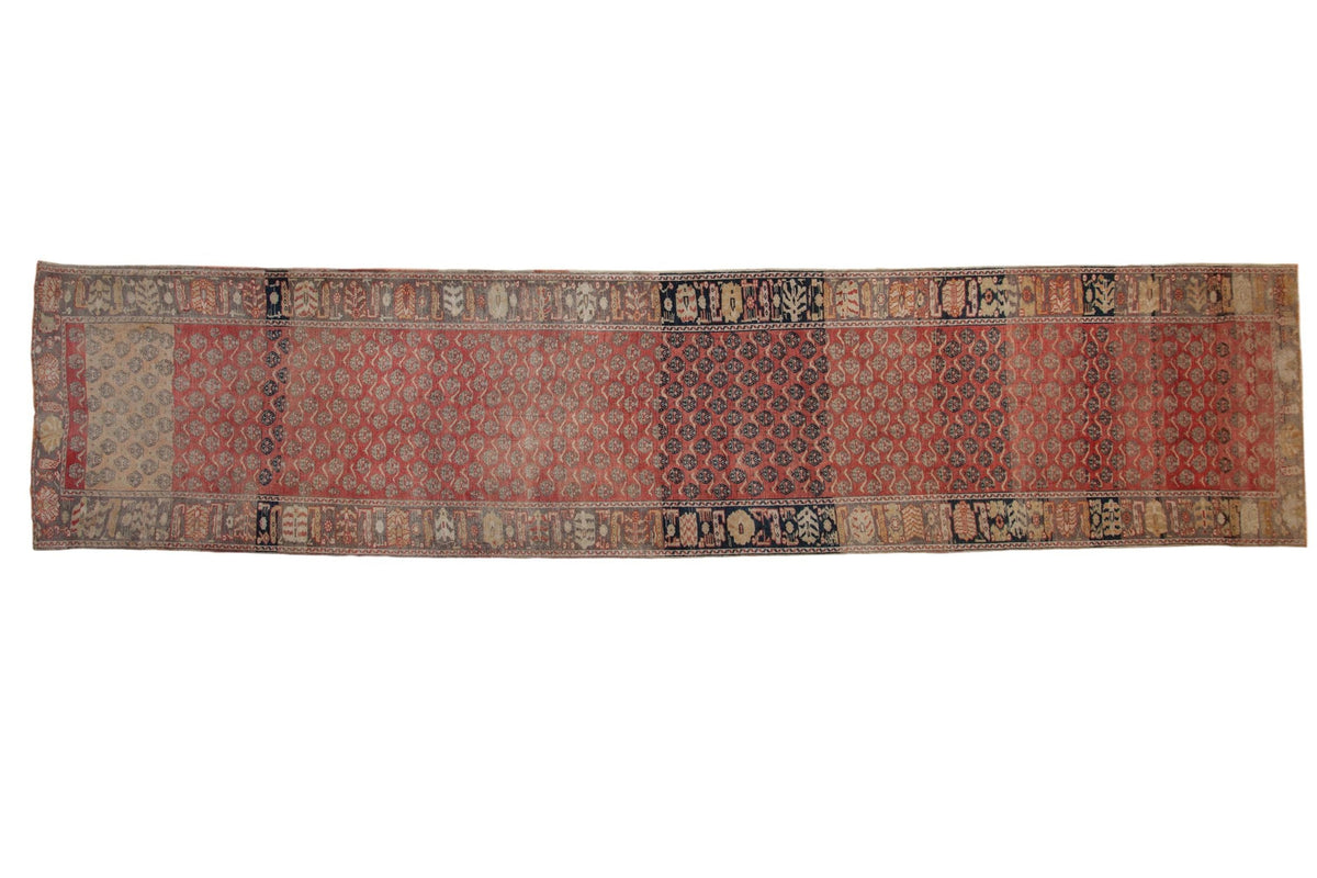 3.5x15 Vintage Distressed Oushak Rug Runner