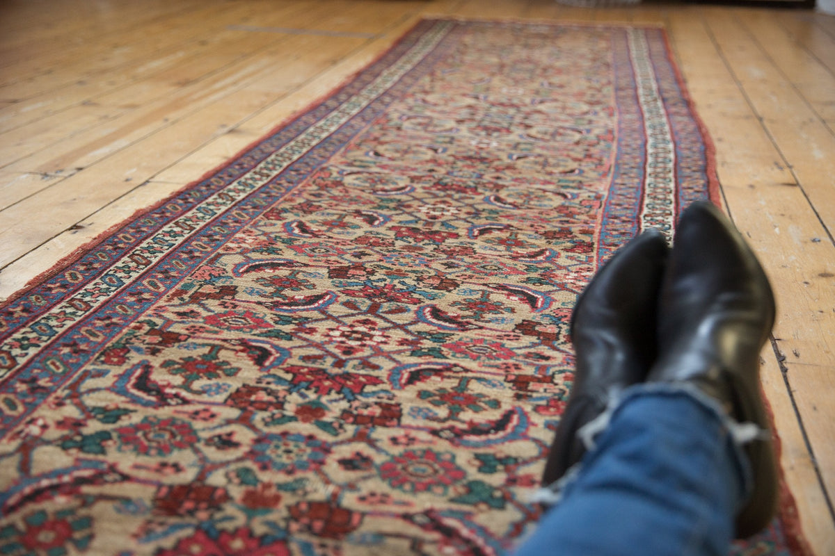 RESERVED 3x14.5 Antique Bijar Rug Runner
