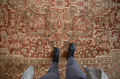 RESERVED 8x12.5 Vintage Distressed Heriz Carpet