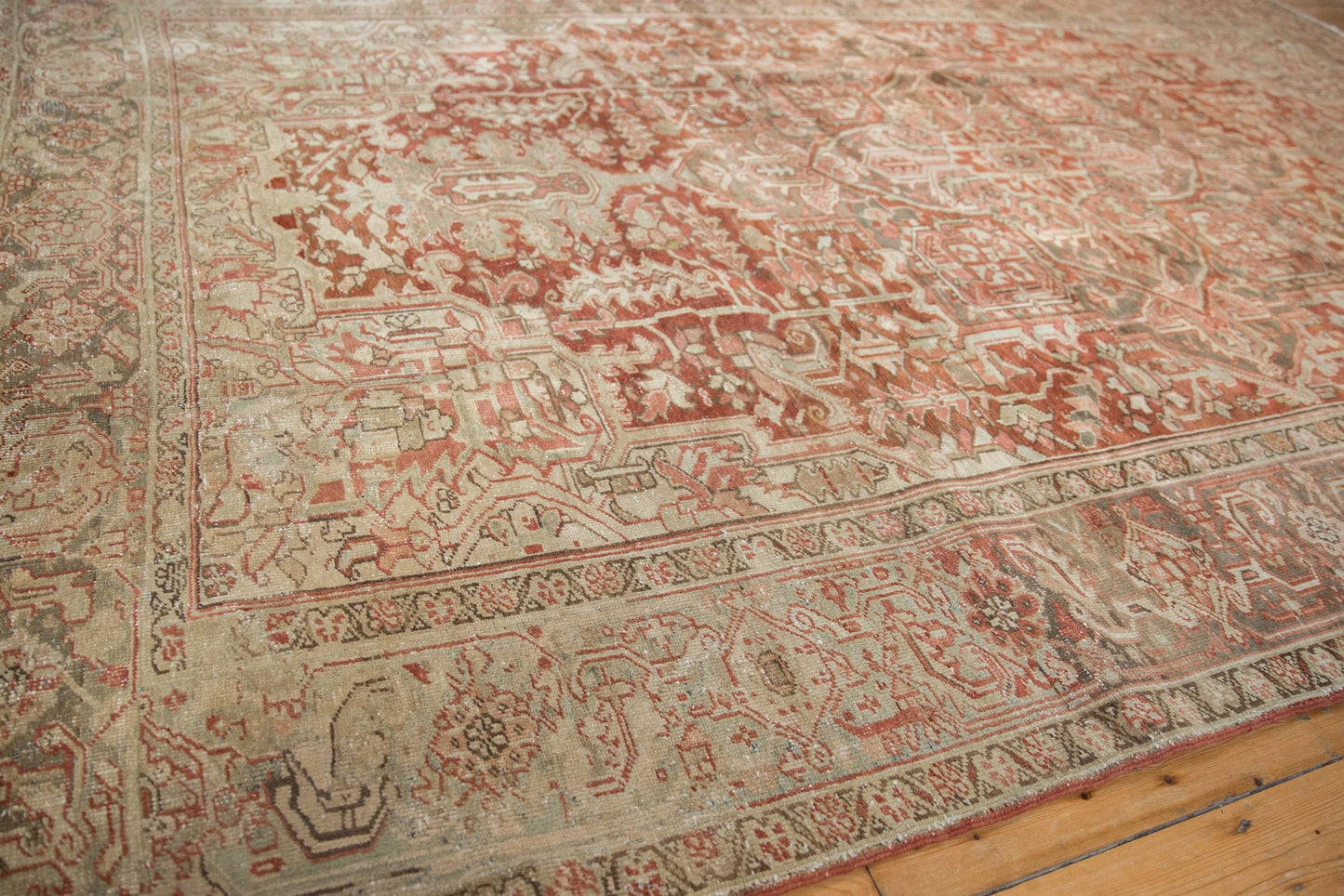 RESERVED 8x12.5 Vintage Distressed Heriz Carpet