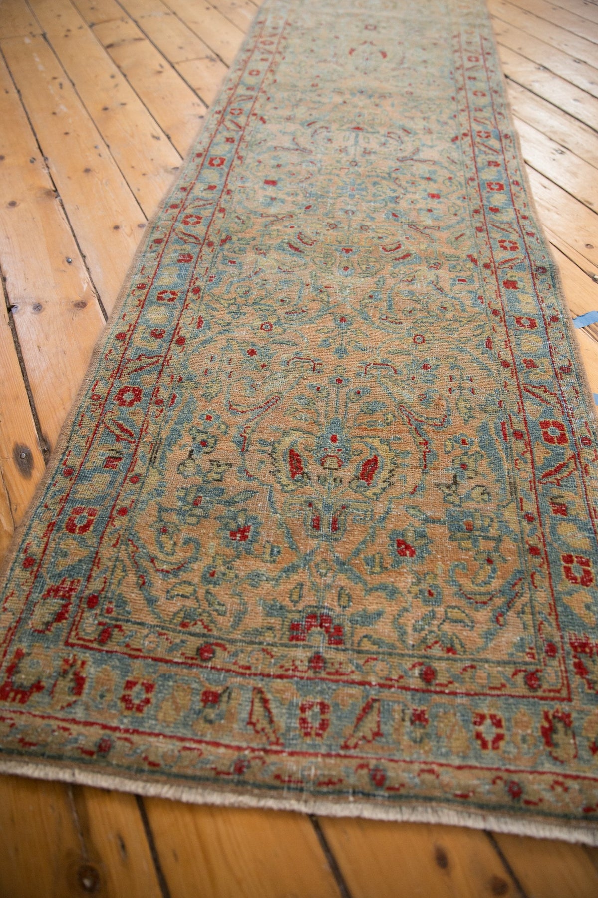 2.5x19 Vintage Distressed Sarouk Rug Runner