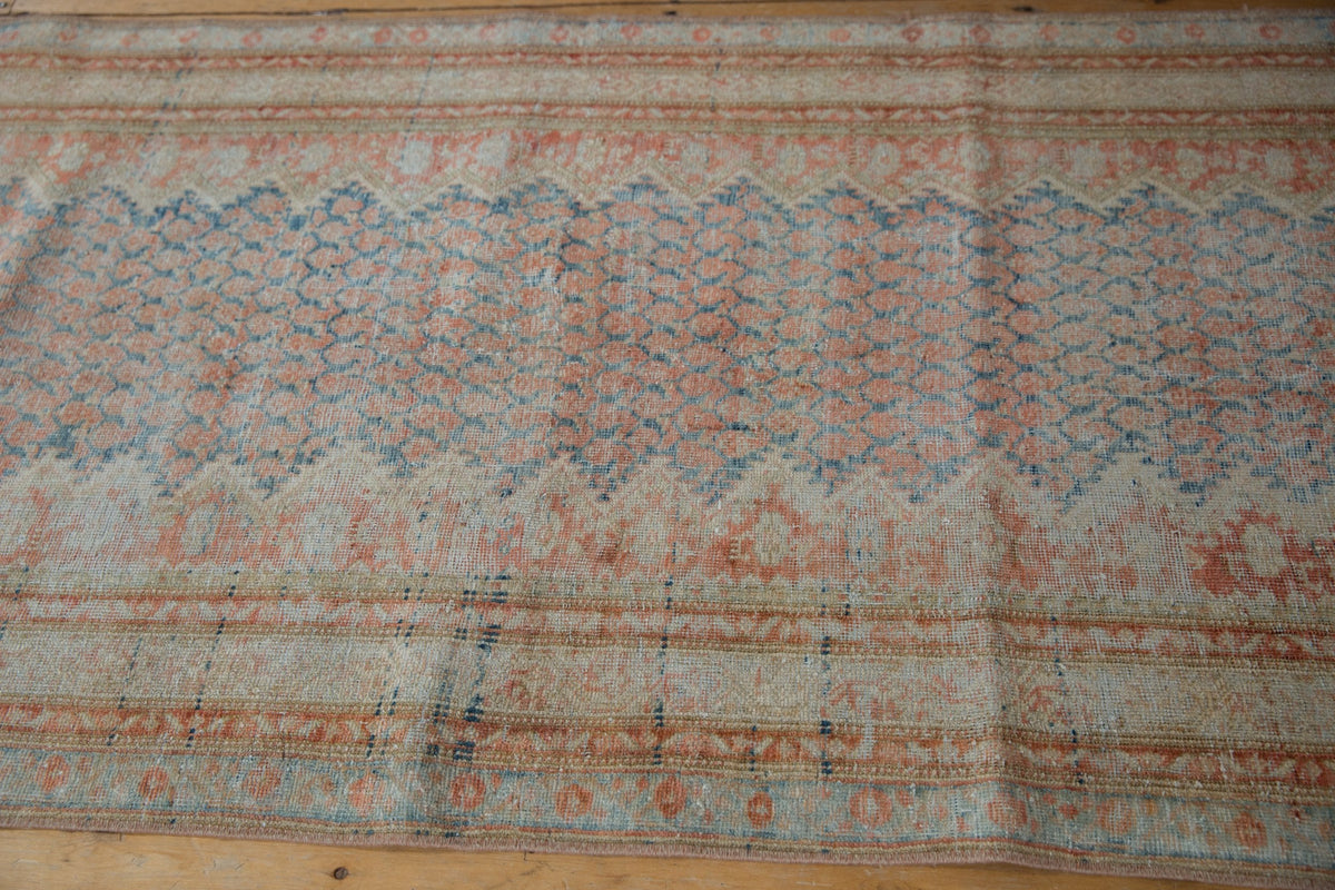 3.5x13.5 Vintage Fine Distressed Mahal Rug Runner
