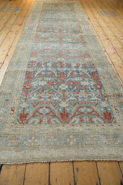 4x13.5 Vintage Distressed Hamadan Rug Runner