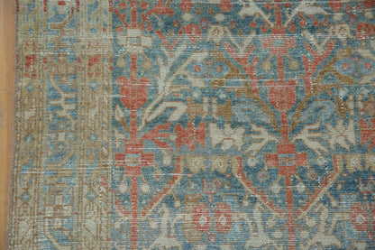 4x13.5 Vintage Distressed Hamadan Rug Runner