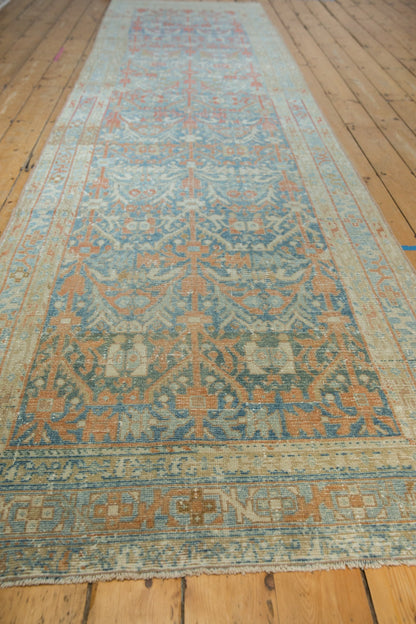 4x13.5 Vintage Distressed Hamadan Rug Runner