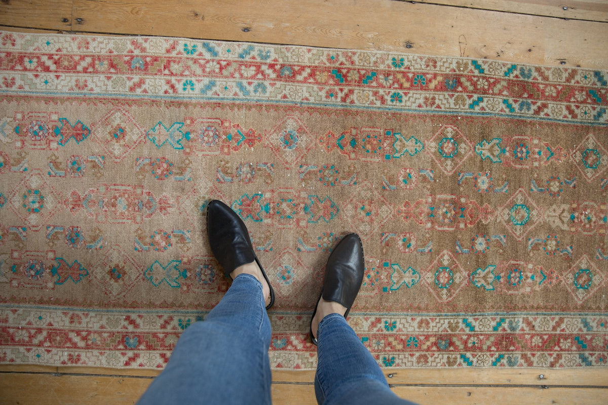 3x16 Vintage Distressed Fragment Hamadan Rug Runner