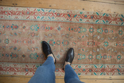 3x16 Vintage Distressed Fragment Hamadan Rug Runner