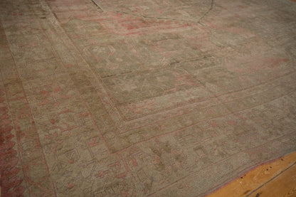 15.5x19.5 Vintage Distressed Oushak Carpet