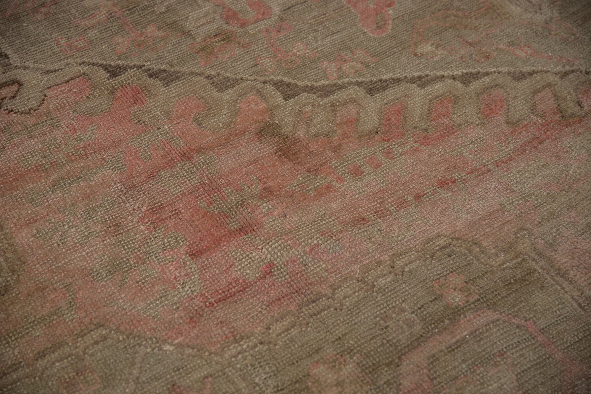 15.5x19.5 Vintage Distressed Oushak Carpet