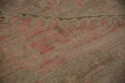 15.5x19.5 Vintage Distressed Oushak Carpet